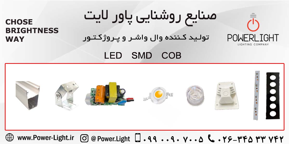 متریال پروژکتور و وال واشر پاورلایت :